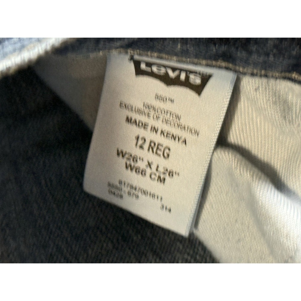 Levi 550 Relaxed Fit Jeans Boys Size 12 Regular Medium Wash Straight Leg Stretch - Picture 3 of 10